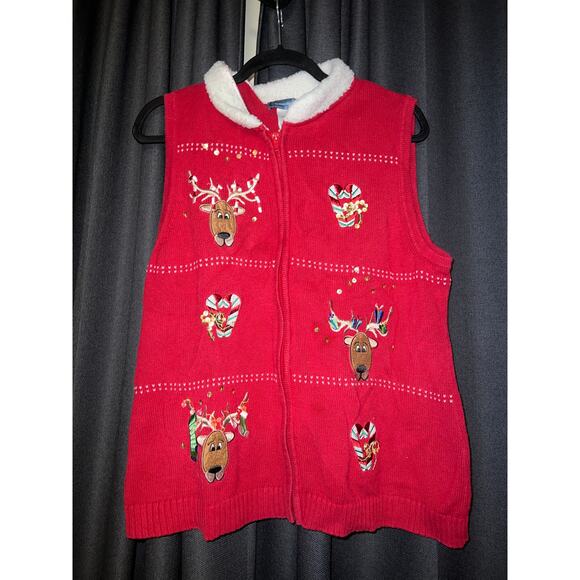 Ugly Christmas Sweater Xmas Vest Size XL - Picture 1 of 3